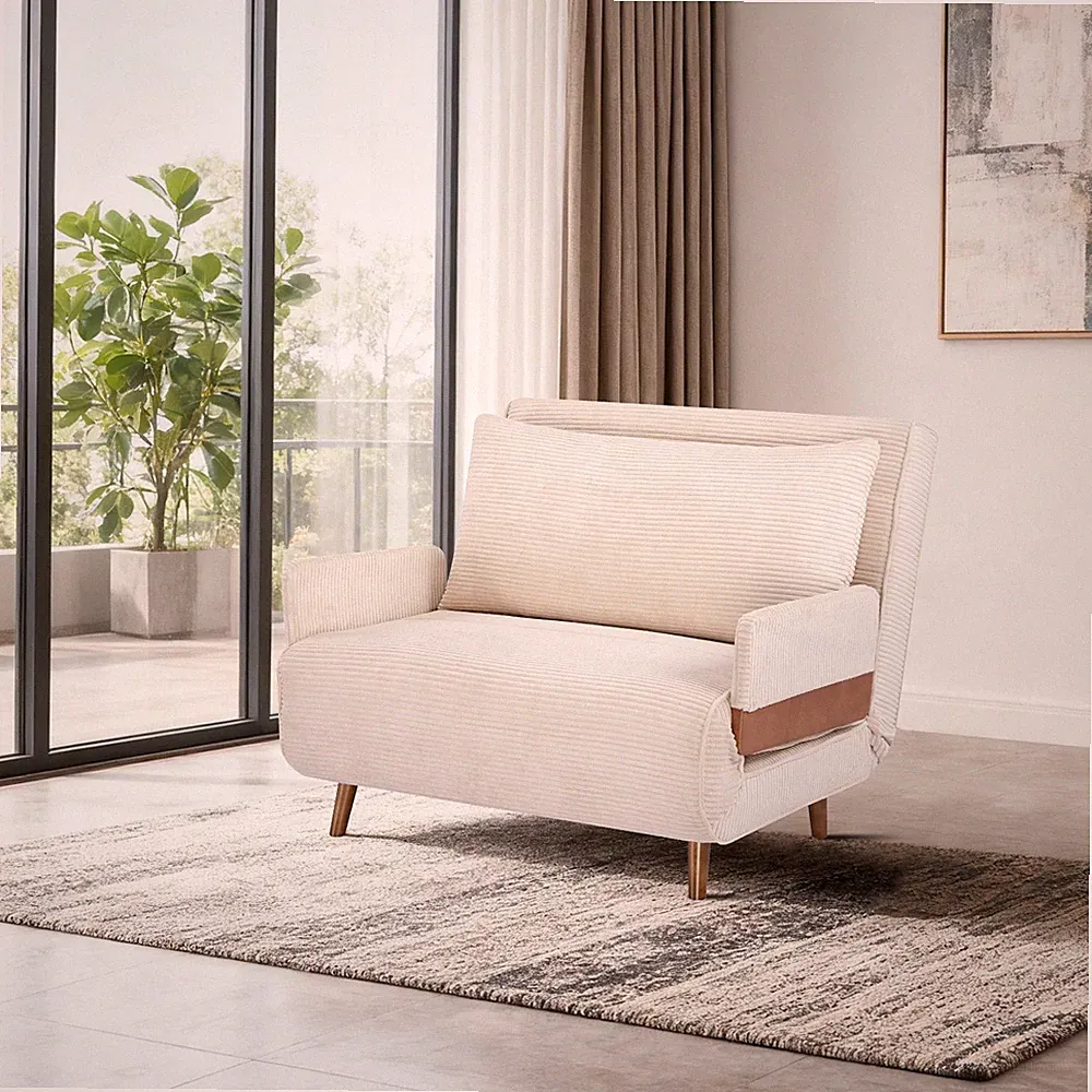 Accent Armchair 3-in-1 Adjustable Sleeper Sofa Chair & Recliner for Living Room