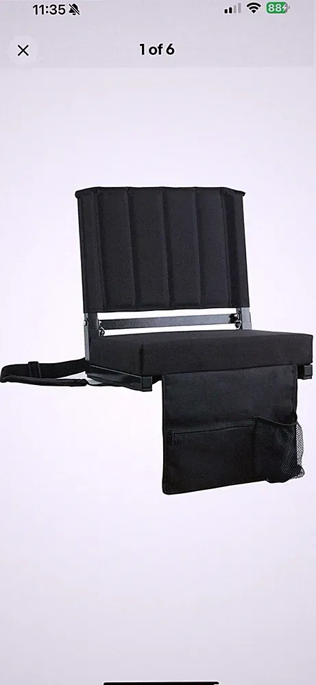 for Bleachers with Back Support and Wide Padded Cushion Stadium Chair Includes