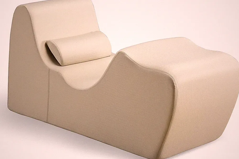 Lotus Zero Gravity Chaise Lounger - Ergonomic Foam Recliner with Pillow, Oatmeal