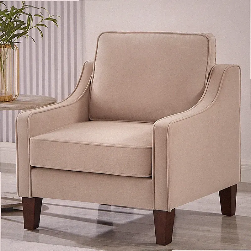 Modern Upholstered Accent Chair Single Sofa Upholstered Living Room Armchair