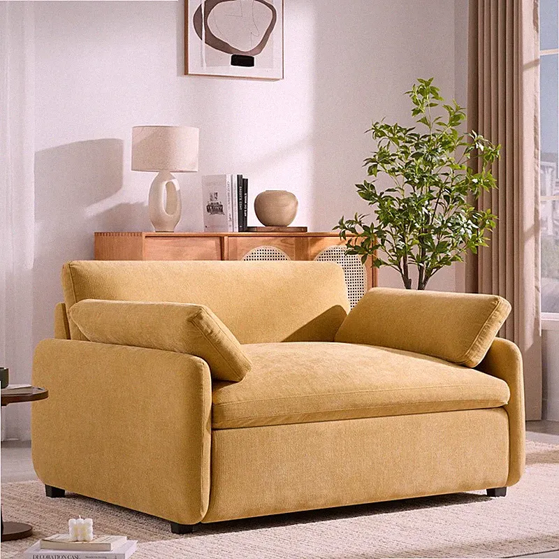 Oversized Chenille Single Sofa Chair,Wide/Deep Seat Accent Chair Comfy Armchair