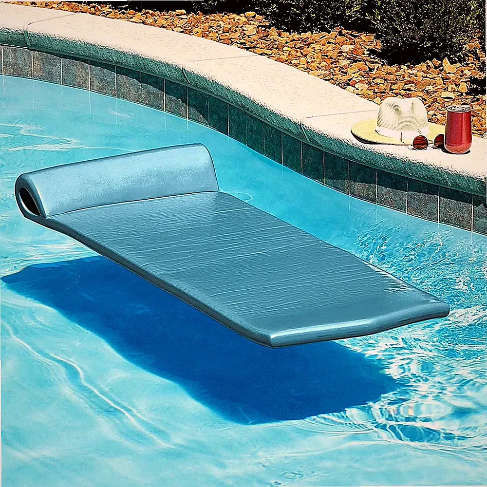 Oversized Closed Cell Foam Pool Float Lounge Chair Adult Blue No Inflation Raft