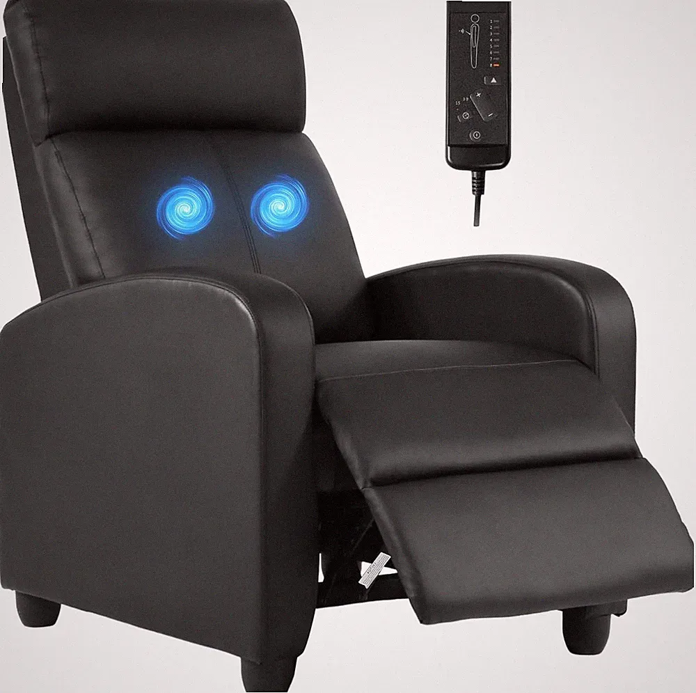 Recliner Chair Living Room Wingback Accent Sofa Single Seat Reclining Armchair