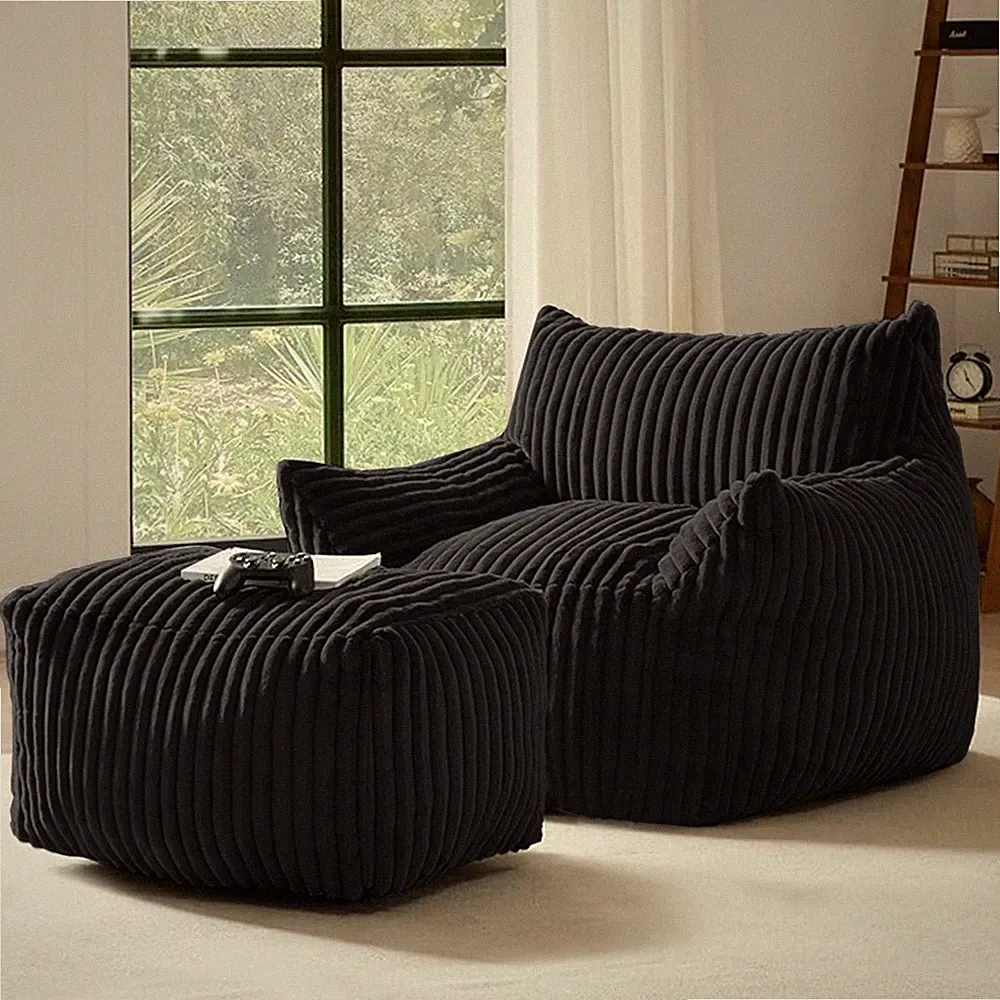 Small Space Modern Accent Chairs with Ottoman Modular Lounge Sofa for Apartment