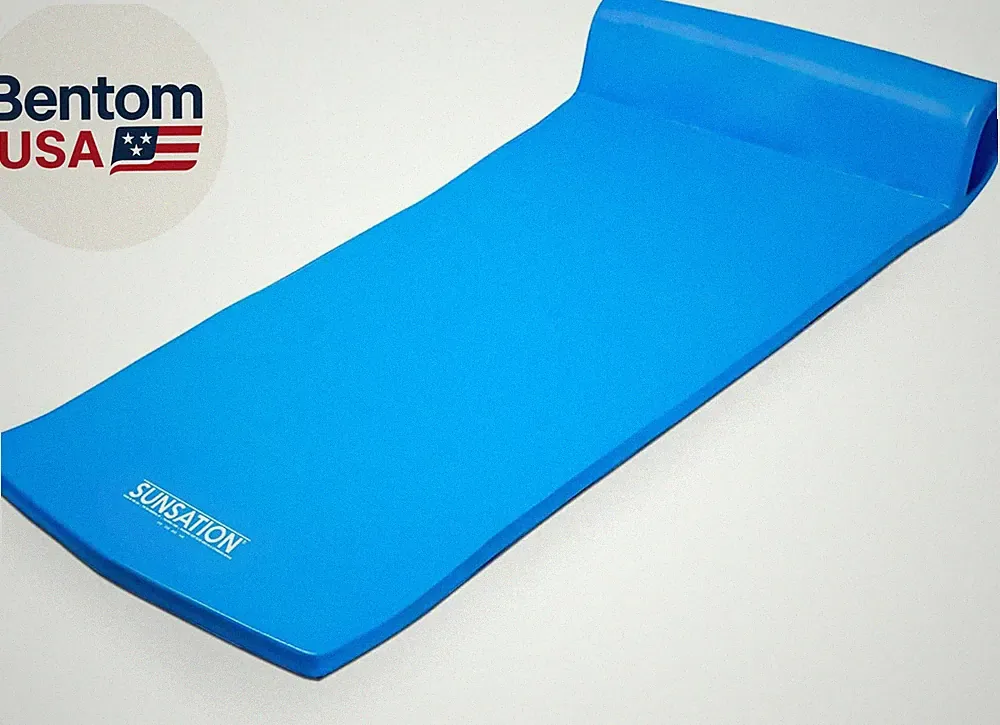Sunsation Thick Foam Pool Float Lounger W/Headrest for Lounging & Sunbathing in